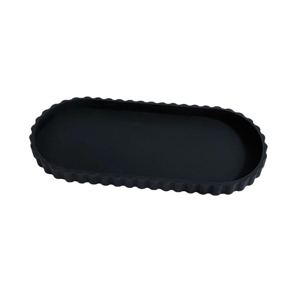 Modern Wavy Edge Smooth Decorative Tray, minimalist curved organizer tray for bathroom countertop, living room decor and kitchen storage, aesthetic home accessory for candles jewelry perfumes and tabletop organization