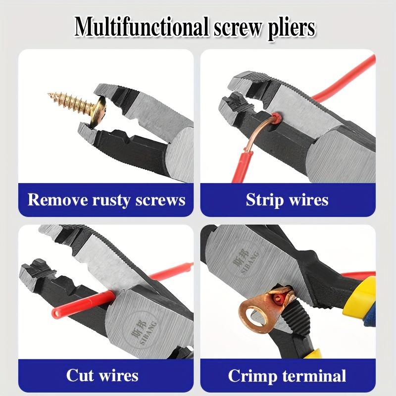 1PC Multi‑Functional Screw Pliers, Special Nail‑Removing Pliers for Rusted & Stripped Screws, Woodworking Pliers for Pulling Damaged, Rusted and Stripped Nails, Ideal for Home Decoration, Industrial Machinery Maintenance and Old Screw Removal