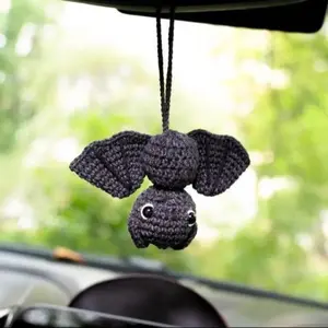 Christmas handmade crochet ornaments, unique rearview mirror hanging decorations for cars, Automotive Decoration, car accessories, car interior ornaments, bag accessories