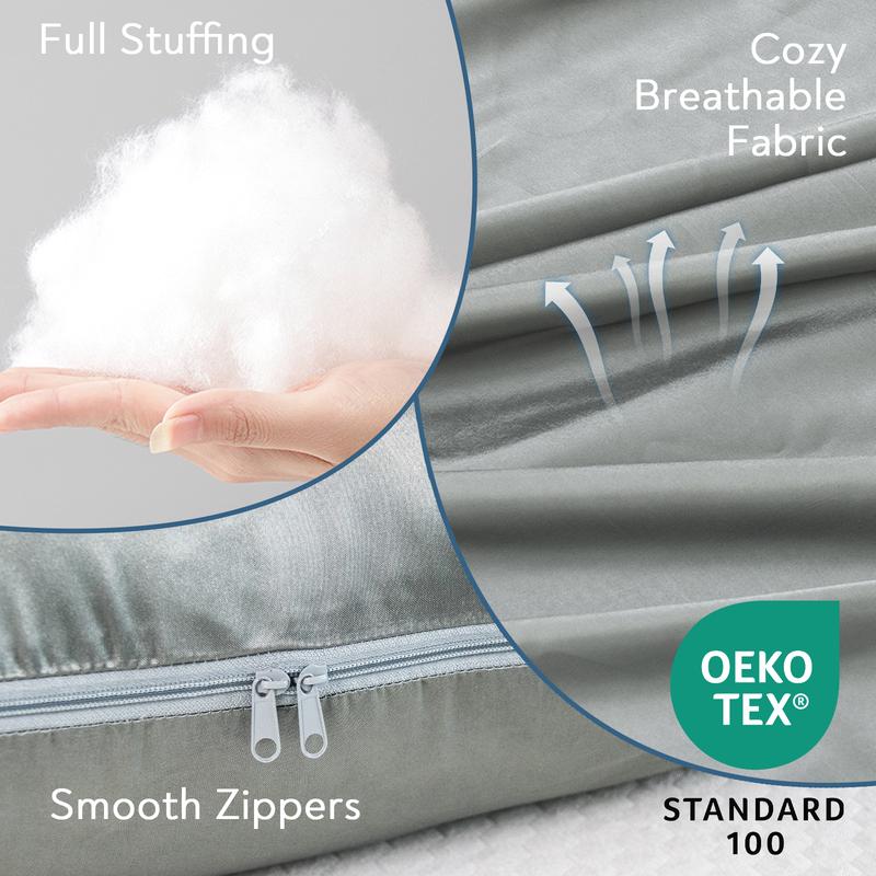 Cooling Satin Pregnancy Pillow with Removable Silky Luxurious Cover, 60 Inch Cozy J-Shape Full Body Maternity Pillows Nursing Pillow Gifts for Pregnant Women Side Sleepers Sleeping Abdominal Lumbar Neck Back Leg Support, Solid Grey #TiktokshopStockUp