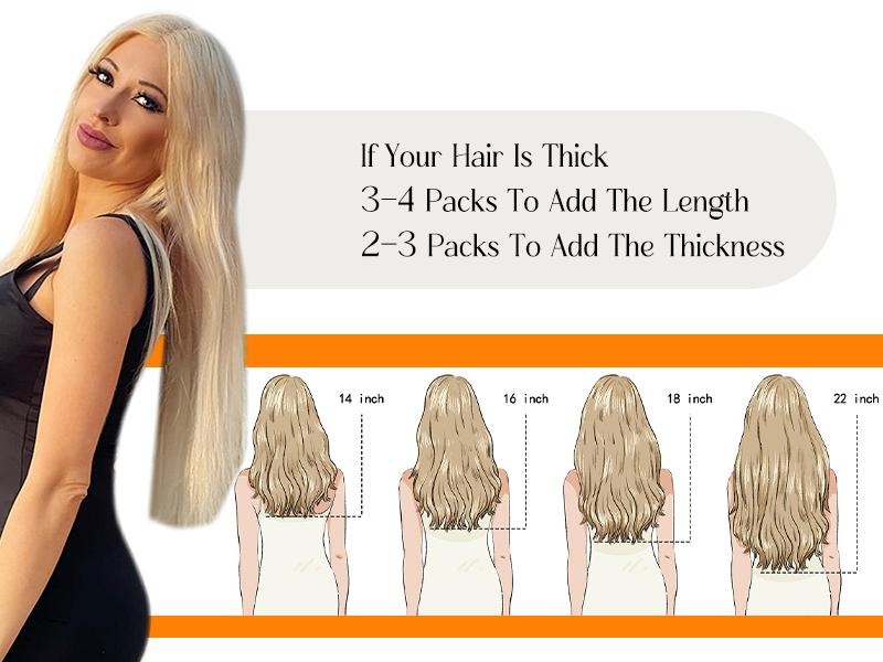 Full Shine Genius Weft Hair Extensions Hand Tied Weft Human Straight Hair For Women 50-60G