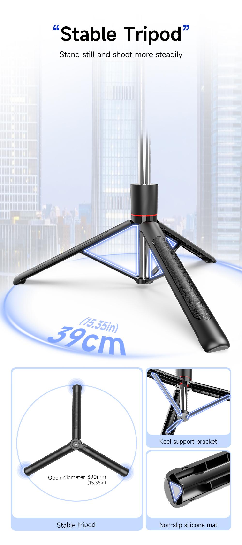 67" Phone Tripod for iPhone/Android & Selfie Stick with Remote, Upgraded Stand, Compatible with iPhone 16/15/14/13, Travel-Friendly & Stable
