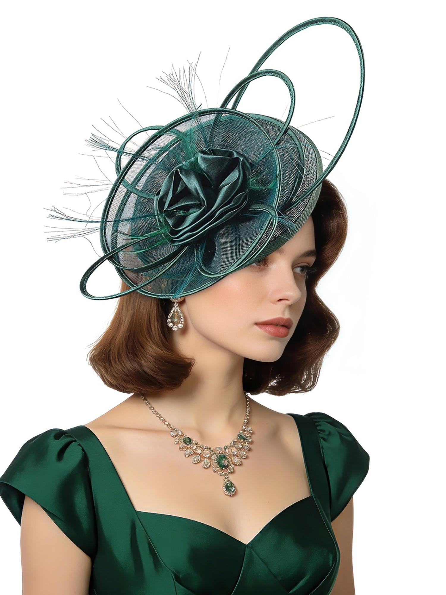 Women's Novelty Fascinator with Headband for Derby Parties and Stage Performances, Elegant and Eye-Catching Hair Accessory