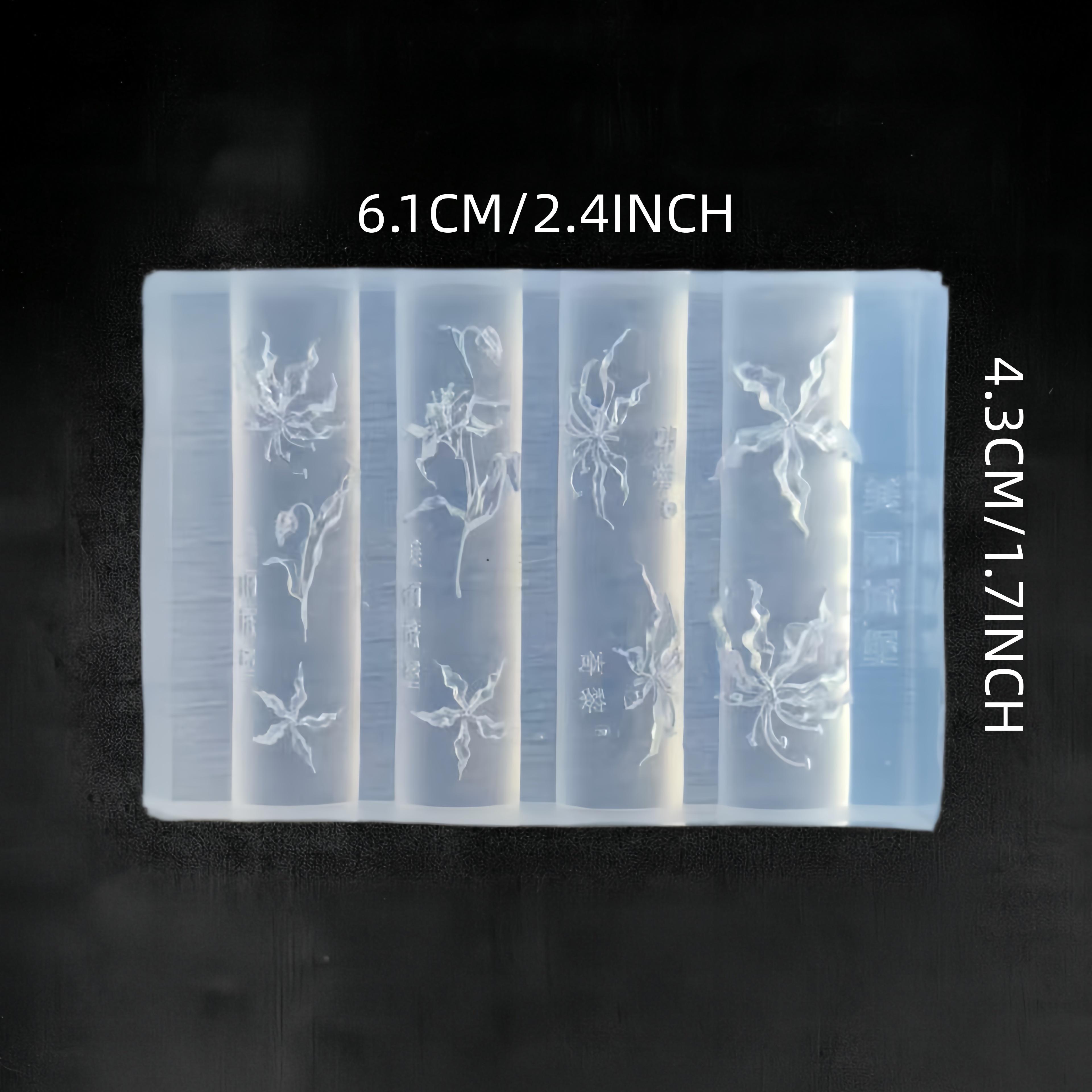Single Pack Calla Lily Ice Flower Nail Art Mold, Blue Lily 3D Nail Mold, High Transparency Silicone Nail Mold, Beauty Tool, Diy Nails Art, Nail Art Supplies