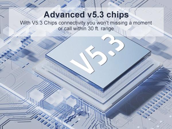 ONE LIFE True Wireless Bluetooth 5.3 Earbuds with LED Display TWS In-Ear Headphones with Mic, Lightweight Ergonomic Design, Long Battery Life, IPX5 Waterproof, HiFi Sound for Sports, Gaming & Travel Audio Charging