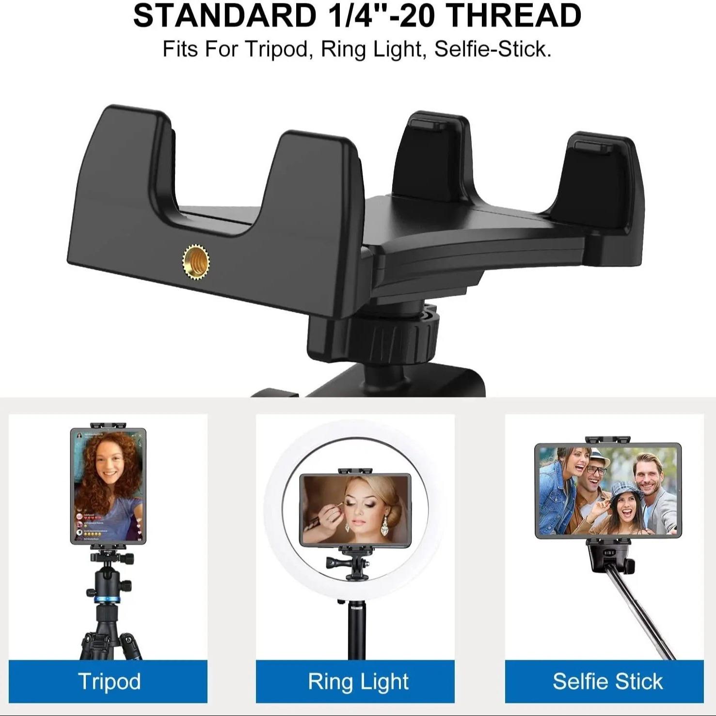 360 Degree Rotating Multifunctional Phone Holder, Lazy Desk Stand for Tablets & Phones, Travel Use on Airplanes & Trains, Adjustable Cellphone Holder