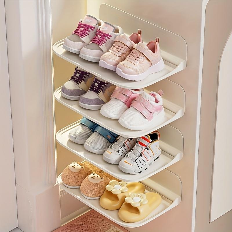 Adhesive Foldable Wall Shelf Set of 3, No-Punch Hanging Shelves for Bathroom, Living Room and RV