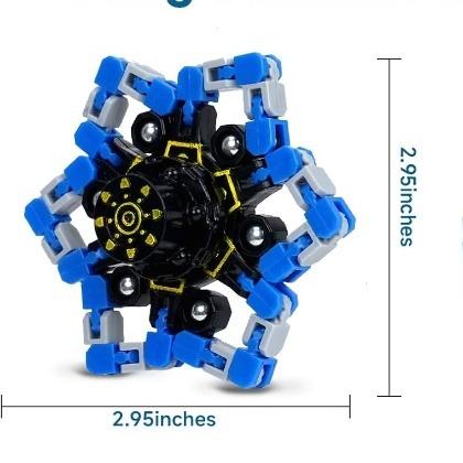 4 Packs / 8 Packs Funny Sensory Fidget Toys, Transformable Chain Robot Finger Toy DIY Deformation Robot Mechanical Spinners Twister Fingertip Stress Relief Gyro Toy for Kids Adults Basket Stuffers Christmas Birthday gifts Alien Decompression Squeeze