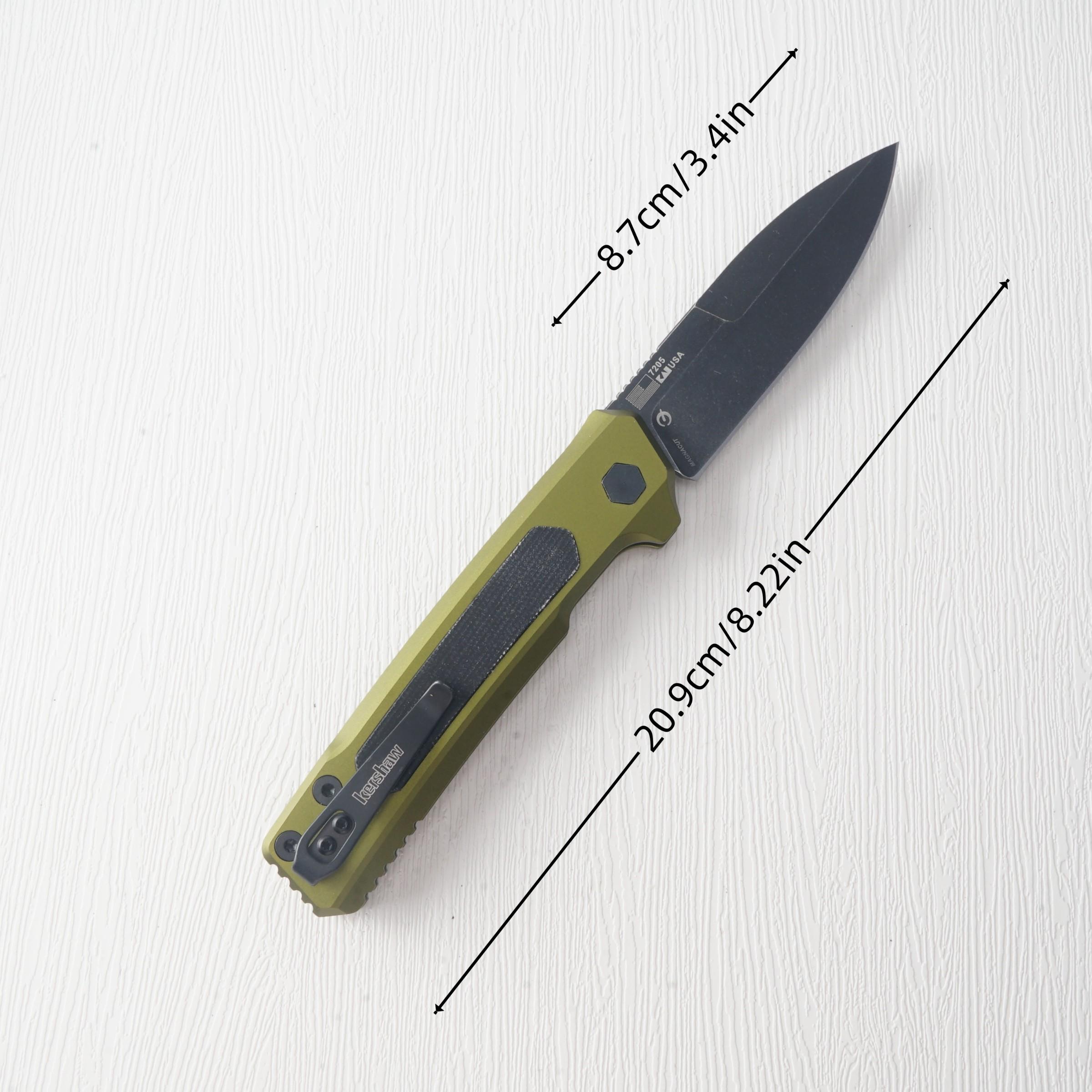 1pc 7205 folding knife, a must-have in the kitchen, durable and multifunctional EDC tool for daily use, fruit knife, a good choice for camping and hiking, men's gift