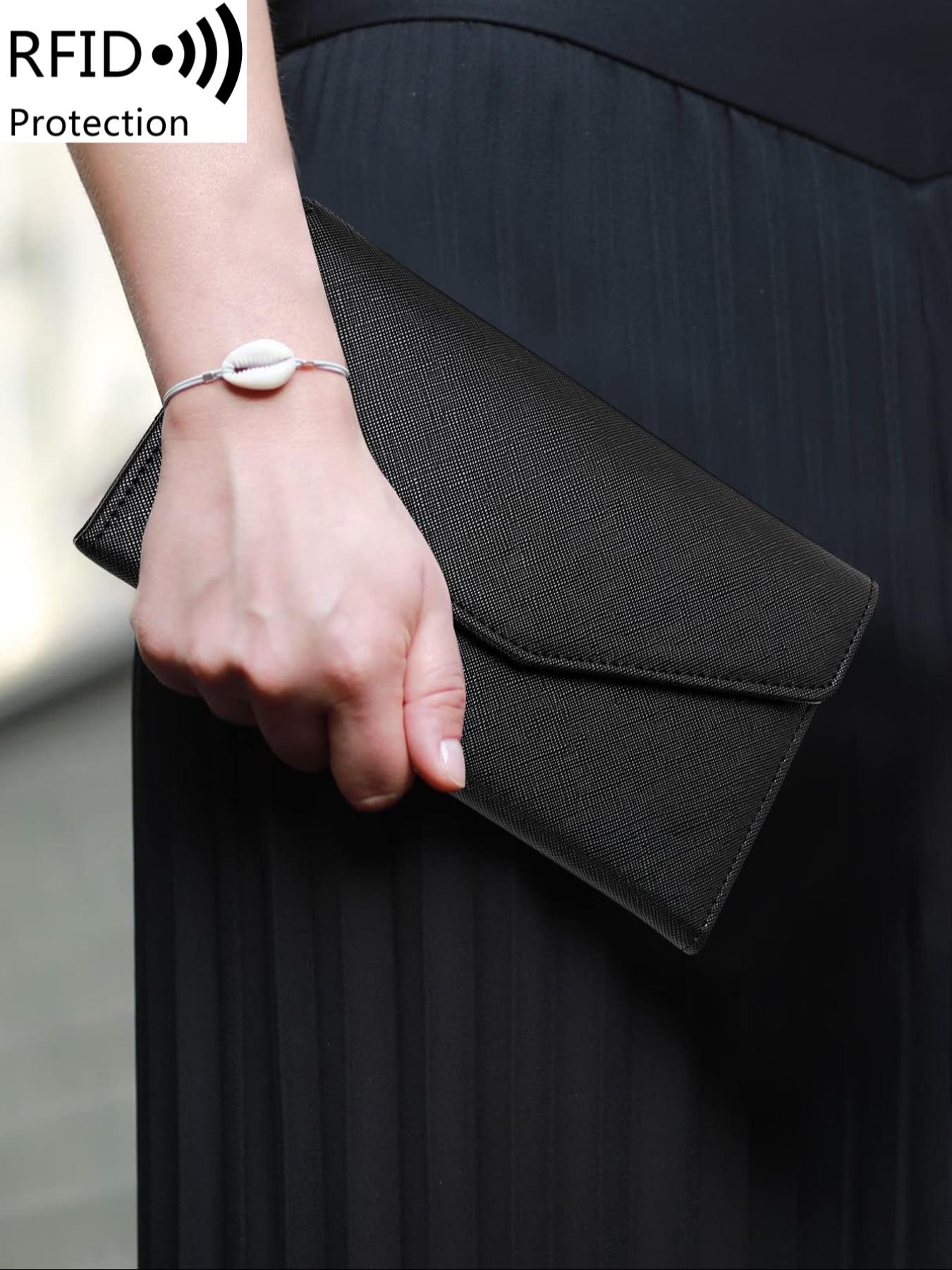 Women's Fashionable Multi Card Slot Credit Card Organizer Card Holder, Casual Minimalist Plain Color RFID Protection Wallet with Rfid Card Slots, Simple All-match Wallet for Daily Life