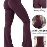 BBFIRA Women's Seamless Slightly Flared Cut Yoga Pants, Yoga Bottoms, High-Elasticity Tummy Control and Butt-Lifting for Yoga & Workouts