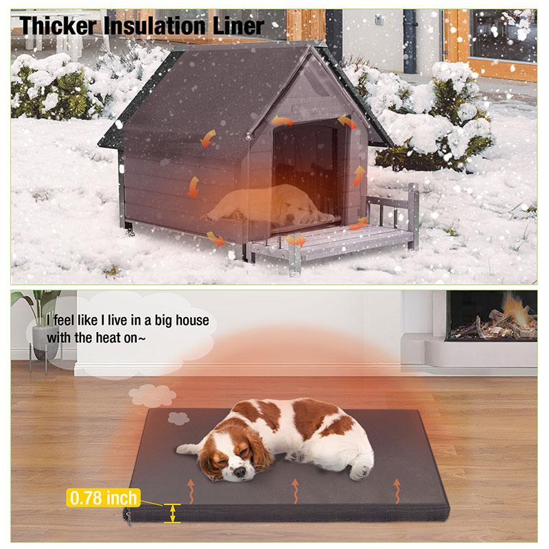 Aivituvin-AIR80/81/87-IN Insulated Large Dog House with Liner Inside| Iron Frame