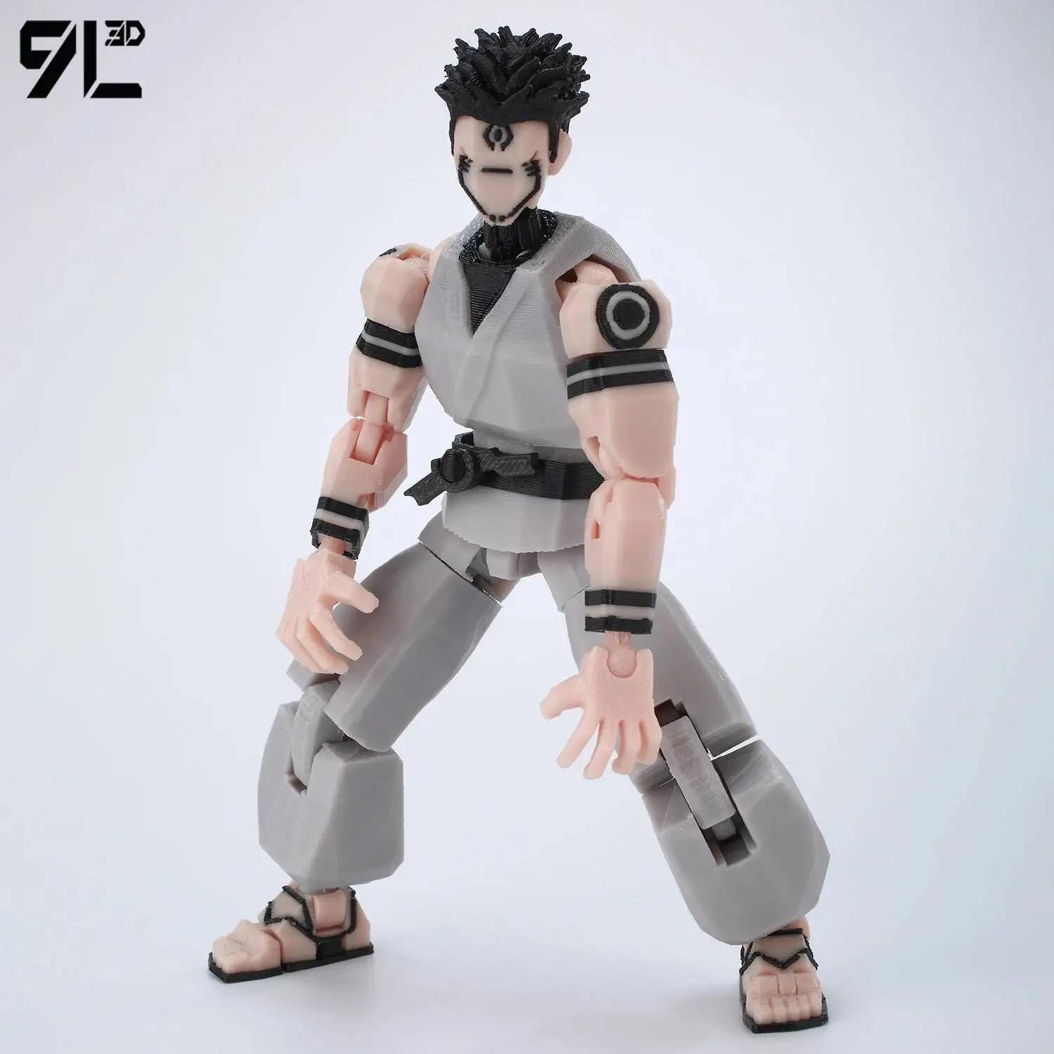 5.5 Inches 9L3D Printed Grey Articulated Action Figure Model Dummy13 T13, Artist-Friendly Collectible Anime Figure, Toy Photography Prop, Easter Gift, Stress-Relief Decoration