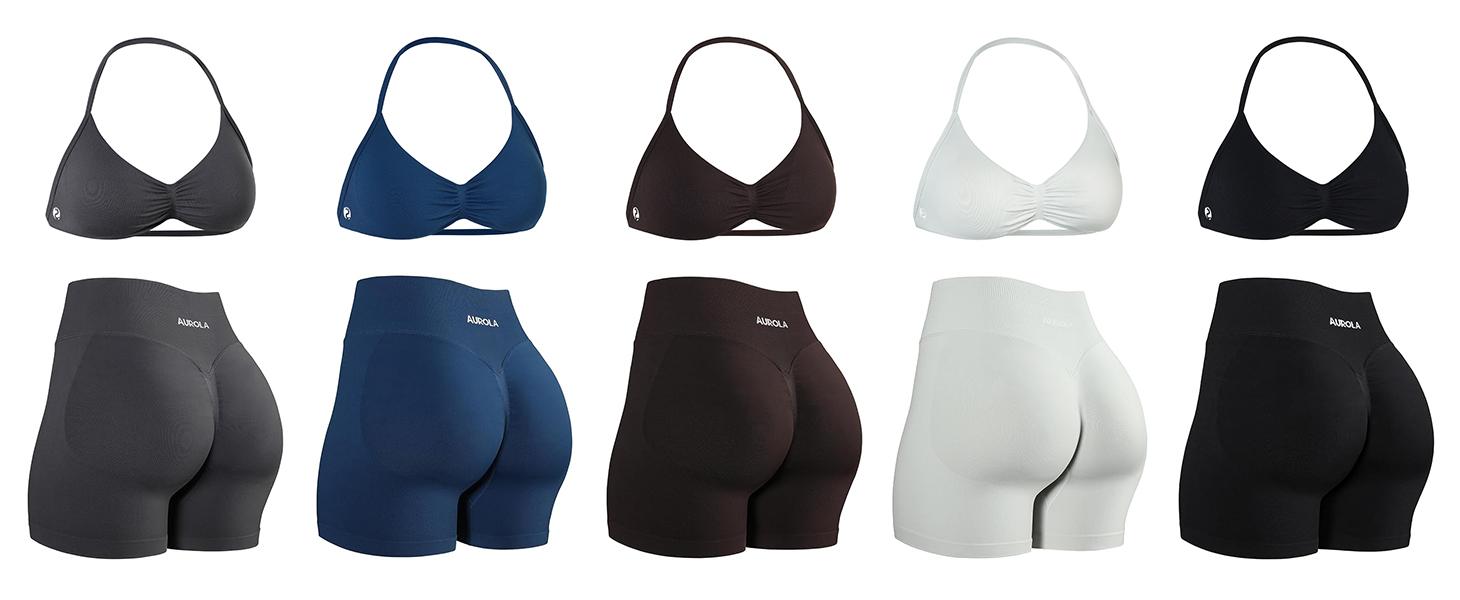 AUROLA Influence Strappy Bra Sports Bras for Women, Backless Padded Impact Strappy Bra for Workout Gym Yoga with Removable Cups SpringStatements