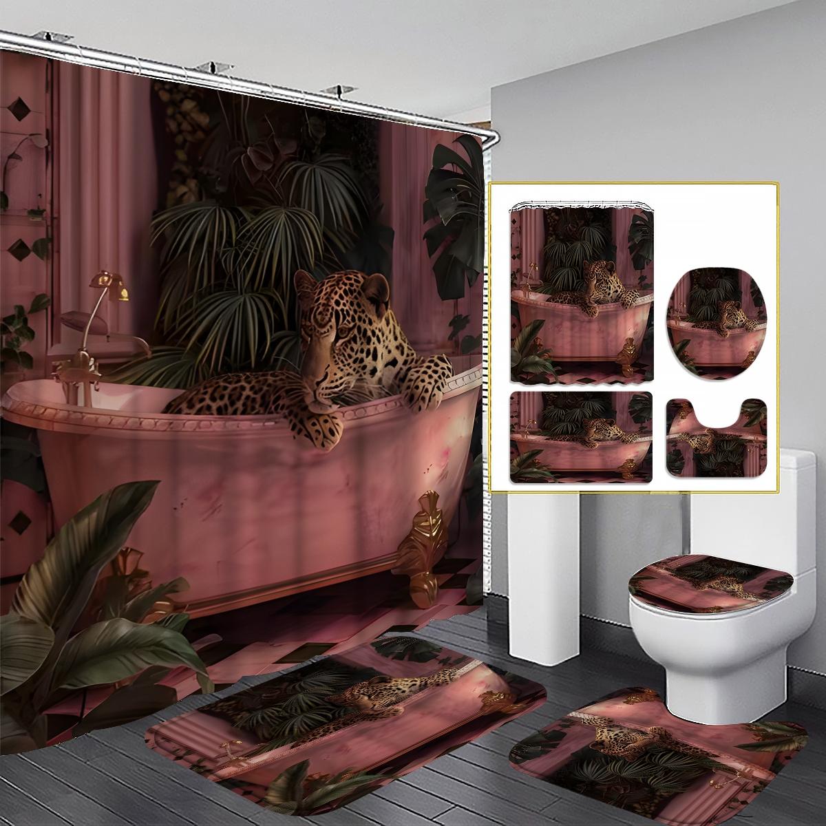 Sun & Moon Pattern Patchwork Shower Curtain Set, Colorful Bathroom Curtains with 12 Hooks, Ideal for Home Hotel Salon Dormitory, Bathroom Decoration Accessories