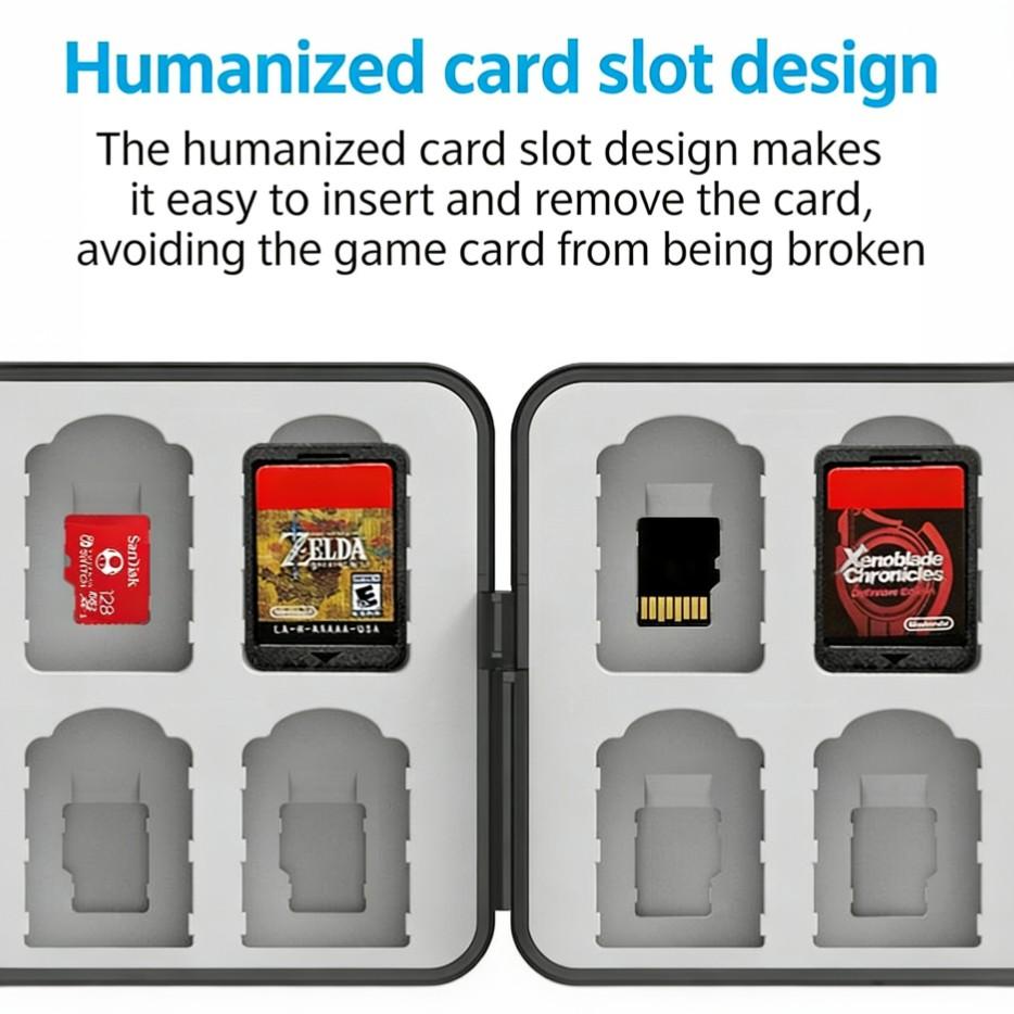 Large Capacity Switch Game Cartridge Box, Magnetic Shockproof Card Case, Compatible with Ns/TF Cards, Exclusive for Gamers