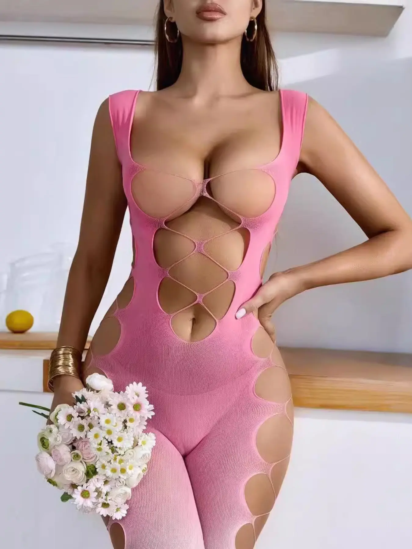 Pink and white