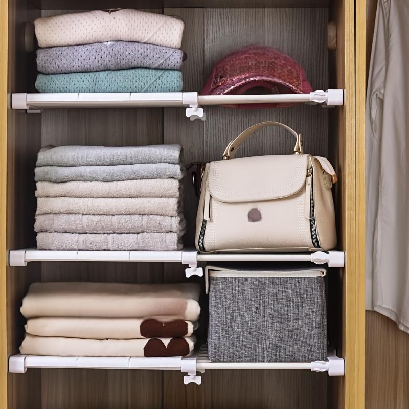 1pc Shelf Rack Cabinet Layered Storage Organizer, Closet Partition Holder, Clothes Kitchen Cabinet Divider, Display Shelves, Closet Organiser