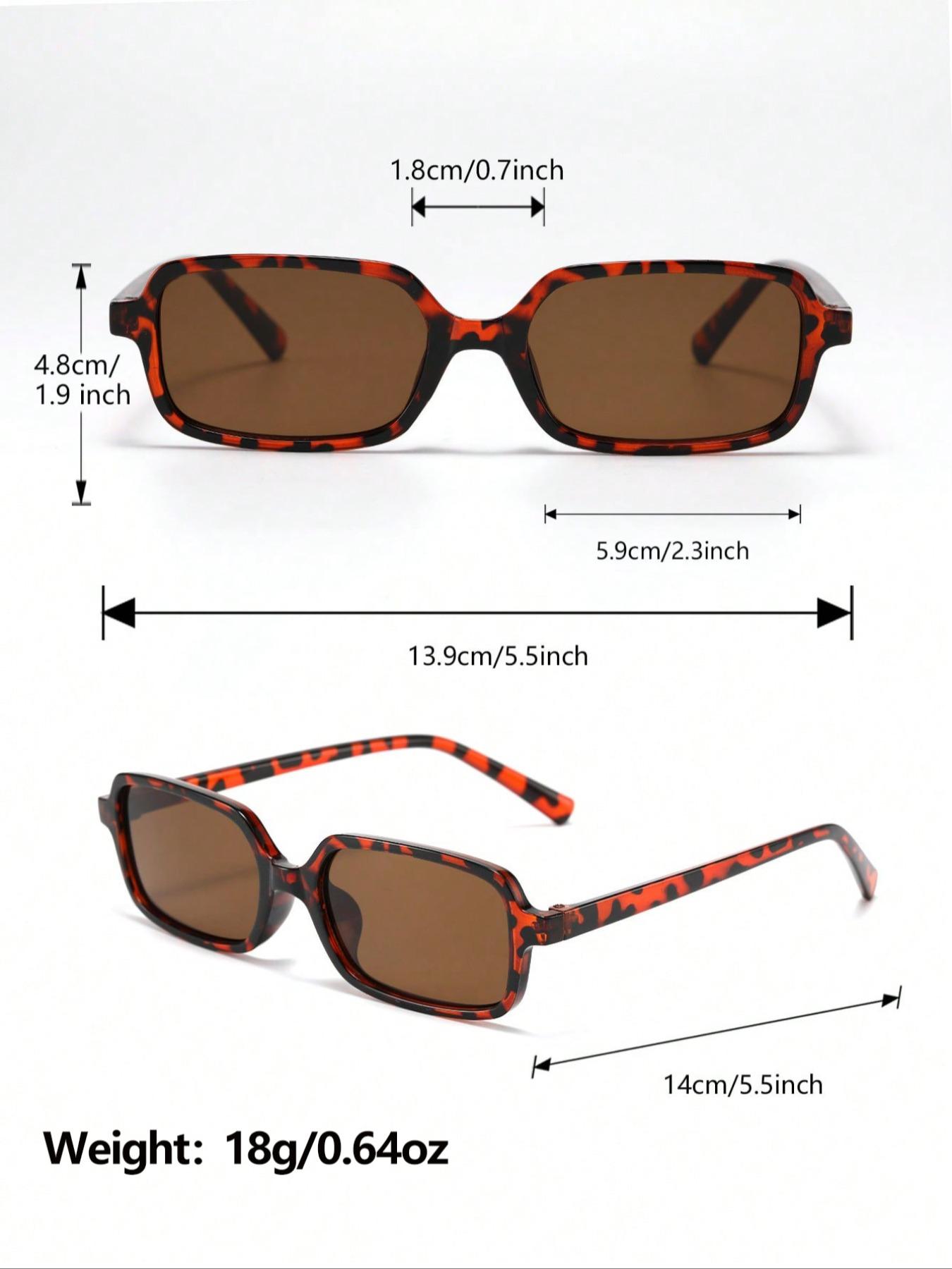 Unisex Retro Elegant Fashionable Tortoiseshell Sunglasses, Small Frame Multicolor Shades, Perfect for Driving Camping Shopping Golfing, 6 Pairs Pack