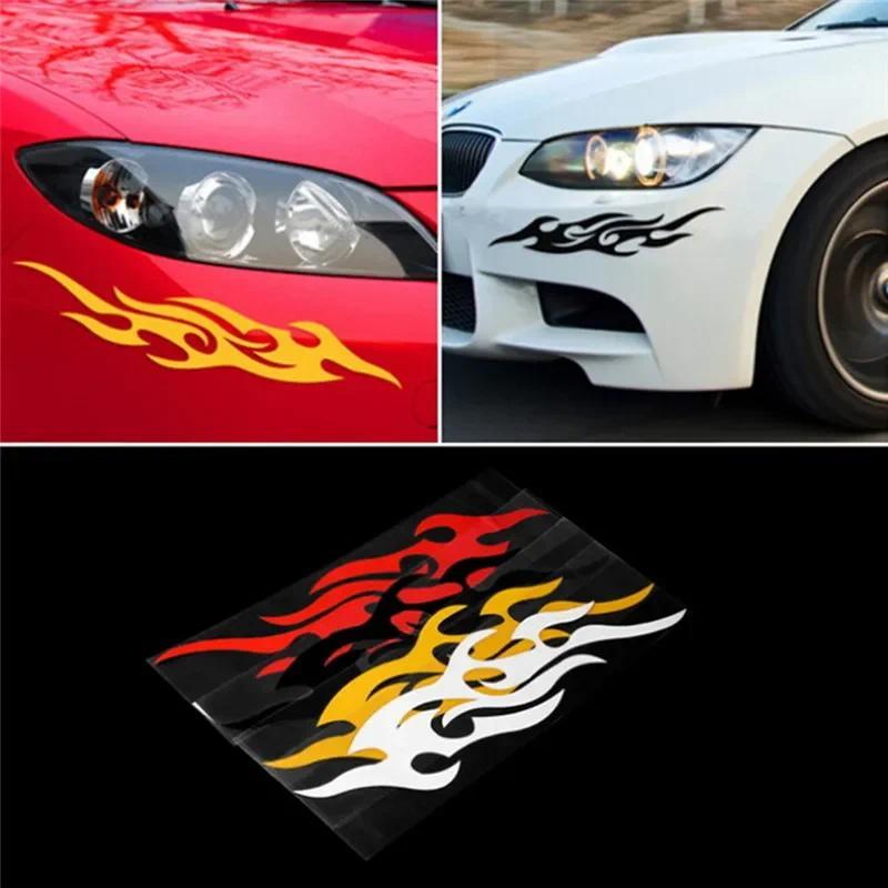Car sticker modified flame car stickers bumper hood rearview mirror head cover stickers cover scratches motorcycle decals