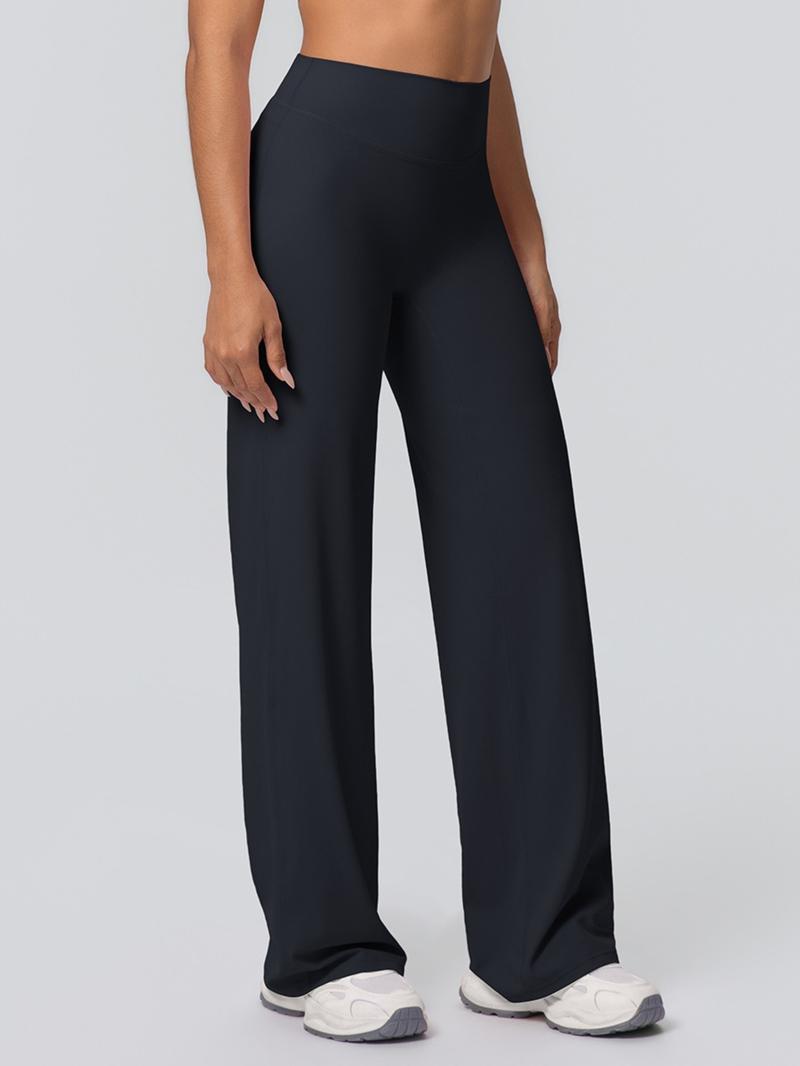 Double-Sided Fleece High-Waisted Loose Breathable Yoga Pants, Wide-Leg Running Fitness Sweatpants, Comfortable Jogger Leggings, Breathable Activewear Bottoms