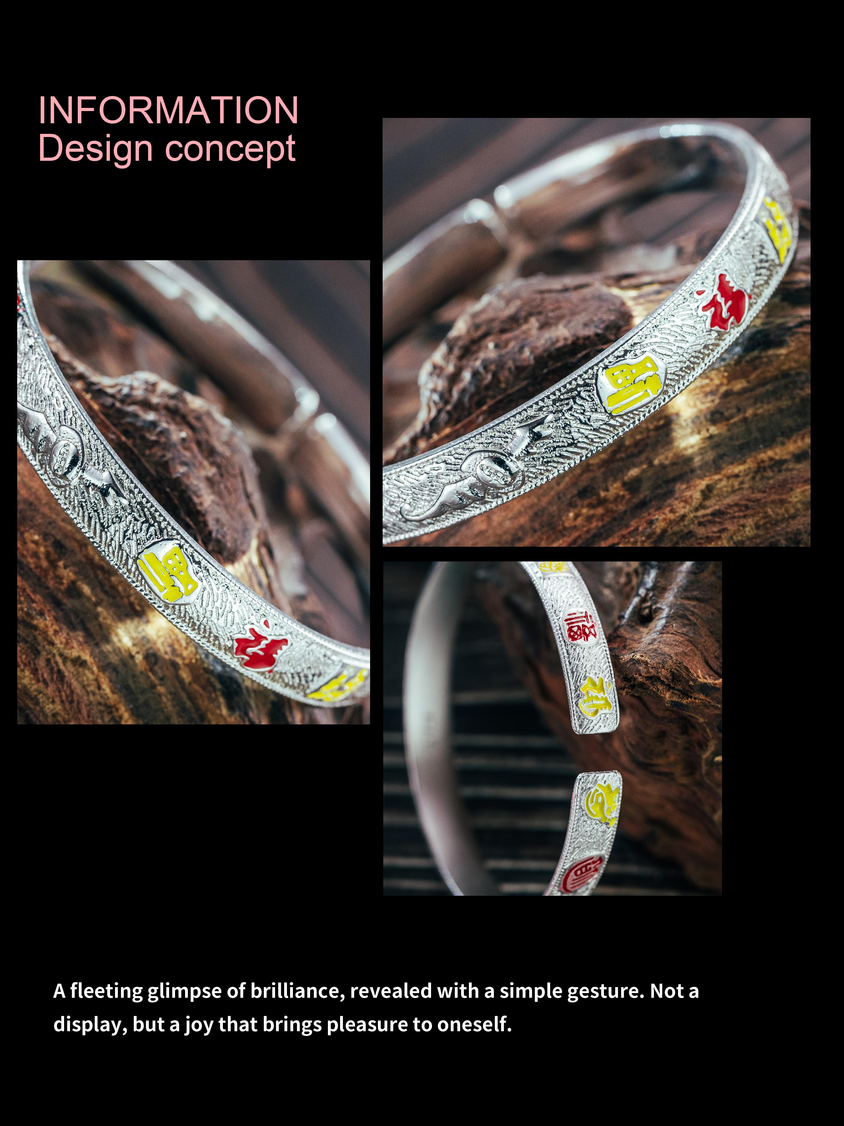 Elegant Enamel Bracelet in Luxury Gift Box with Bag, Perfect for Thoughtful Gifts, Stylish and Practical Jewelry Present