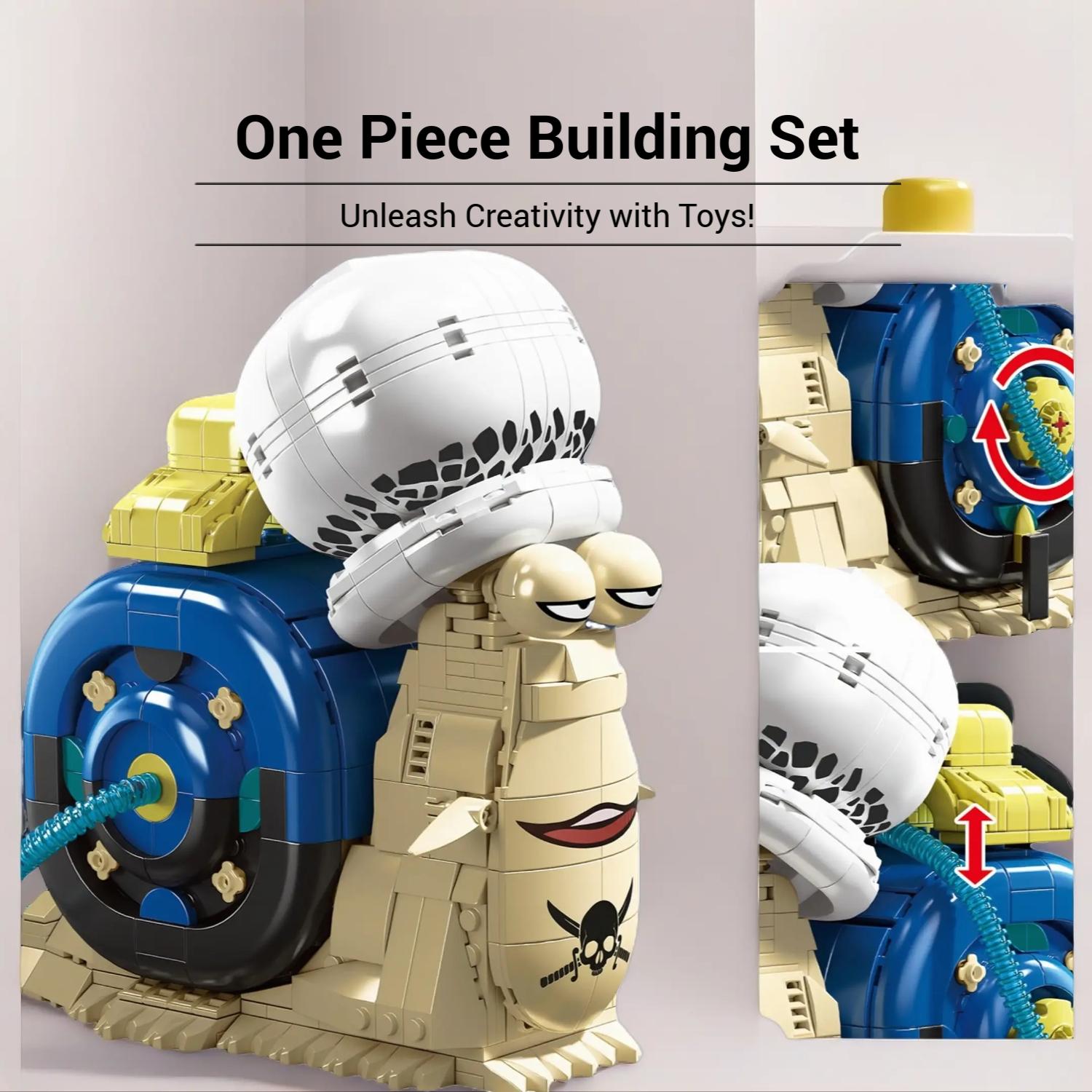 Plop plop plop~ ? Can you hear me? 573-piece One Piece best-selling Transponder Snail building blocks. Build your own iconic One Piece Transponder Snail! 3D educational assembly model ??&zwj;☠️ #OnePiece #AnimeGift