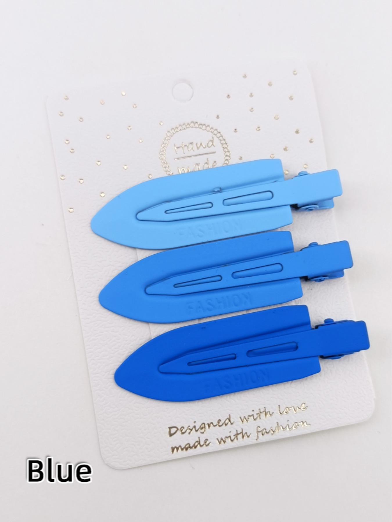 1 Pack 3 Pcs 7cm Water Drop Hair Clip, Metal Material, Dopamine Color Series, Secure Side Bangs and Daily Hairstyles, Styling Accessories