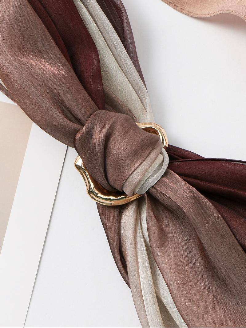 Women's Asymmetrical Metal Hijab Scarf Clips, Custom Design Large Brooch Holders, 1pc/2pcs Set, Perfect Accessory for Stylish Looks