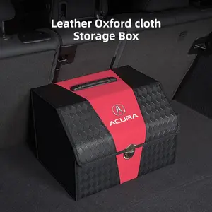 Foldable Car Trunk Leather Storage Box Stowing For Acura ADX RDX ZDX Integra NSX MDX TLX CDX ILX RLX TL RL