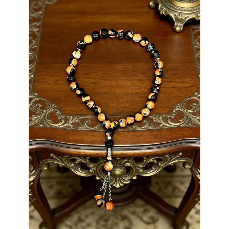 Natural Original Agate Prayer Beads, No Treatment Mala, Meditation Zen Bracelet