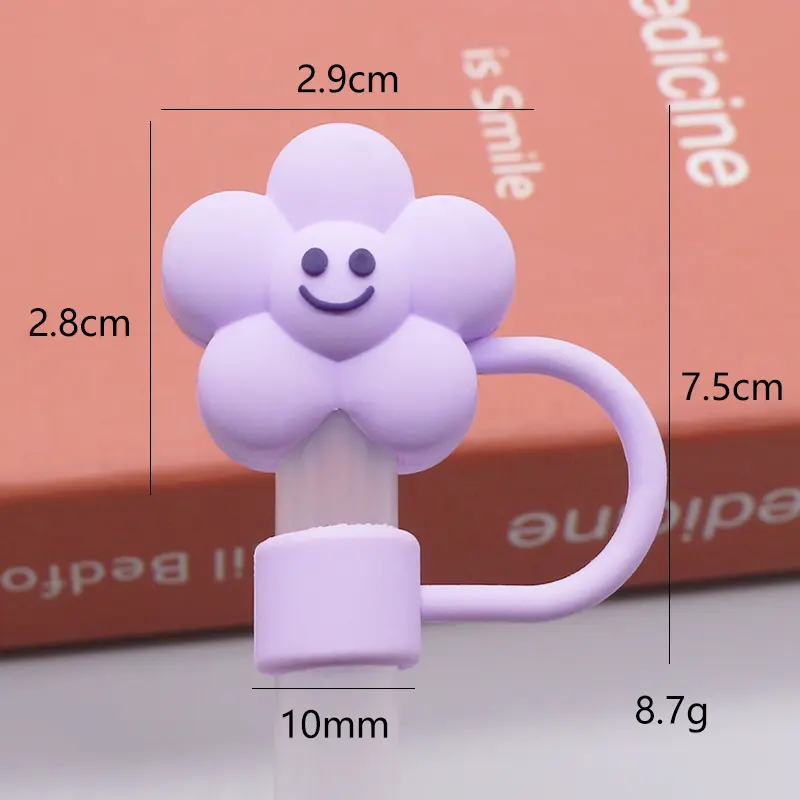 Smile purple flower 10mm