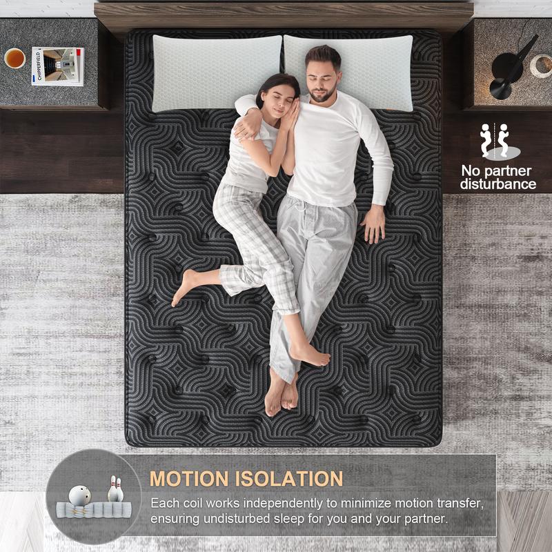 9 Inch Gel Memory Foam Mattress Twin Full Queen King Bed Hybrid Spring Mattress  In A Box ，Medium Firm for Motion Isolation, Edge Support Ergonomic pocket spring