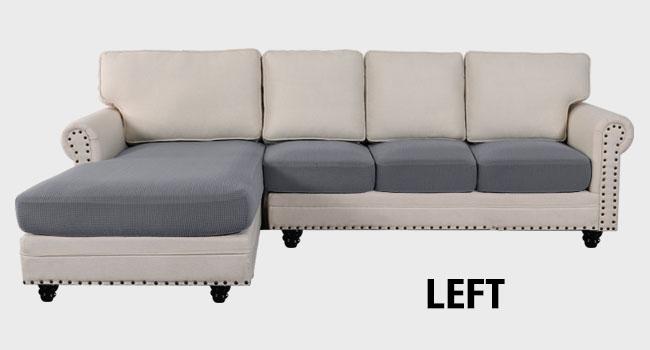 H.VERSAILTEX Sectional Couch Covers 3 or 4 Pieces Sofa Seat Cushion Covers L Shape Separate Cushion Couch Chaise Cover for Both Left/Right Sectional Couch