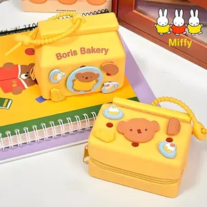 Kawaii Miffy Rabbit Cartoon Paulis Silicone Coin Purse Creative and Cute Diy Earphone Case Ins-style Bag Gift