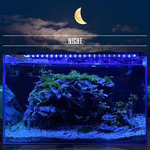 hygger 24/7 Lighting Aquarium LED Light, Sunrise-Daylight-Moonlight Mode and DIY Mode, Timer Adjustable Brightness Fish Tank Light with Extendable Bracket 7 Colors for Planted Tank