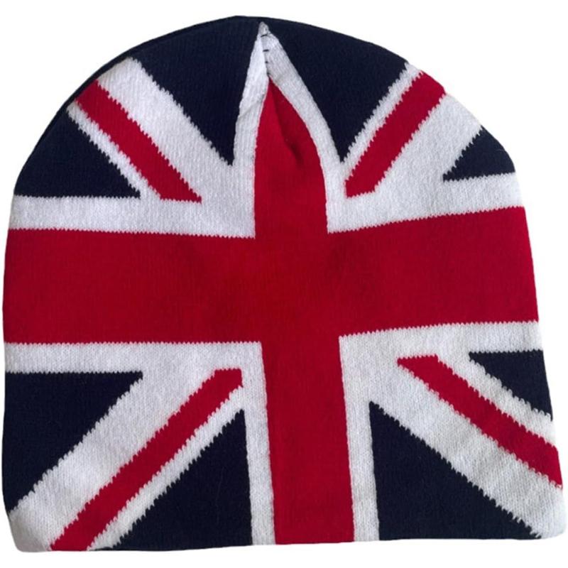 USA & UK Flag Beanie Hat – Winter Warm Knitted Skull Cap for Men & Women (3 Styles)