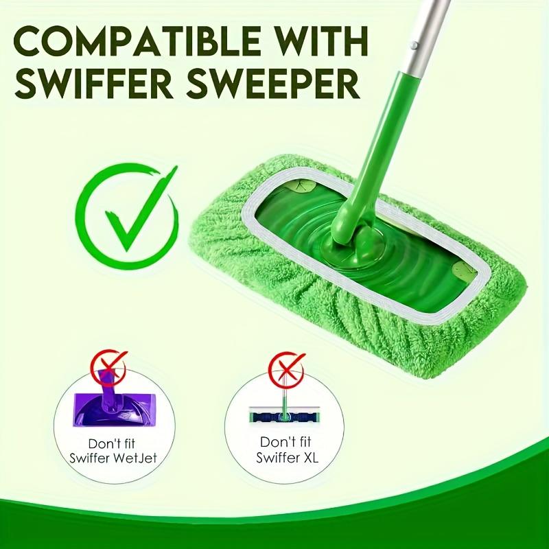 Reusable Floor Mop Pads Set, Washable Durable Polyester Microfiber, Strong Absorbent, Dry Wet Use, Compatible with Standard Mops, Microfiber Mop Heads, Microfiber Mop Refill
