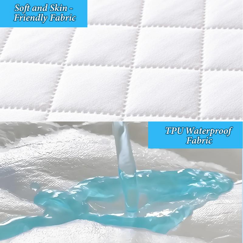 Raybee Waterproof Mattress Protector Queen Size, Washable & Durable Mattress Cover, 6-16'' Deep Pocket Mattress Pad , Fitted Sheet For Bedroom, Guest Room, Collage Dorm,Hotel,Dust Proof Raybee Waterproof Mattress Protector Queen Size, Washable & Durable Mattress Cover, 6-16'' Deep Pocket Mattress Pad , Fitted Sheet For Bedroom, Guest Room, Collage Dorm,Hotel,Dust Proof