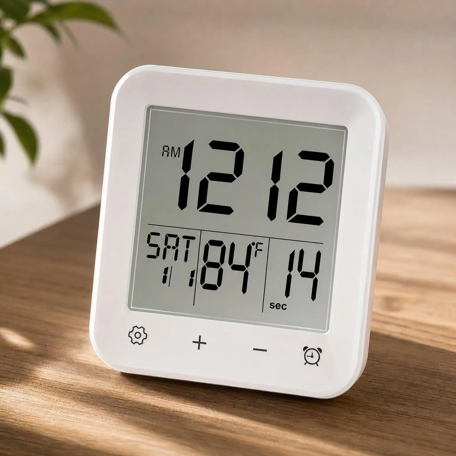 Waterproof Digital Shower Clock with Extra Large LCD Display, Countdown Timer, Temperature, Date & Week, Anti-Splash Moisture-Proof, Suction Cup & Hanging Hole Stand for Bathroom WallGift