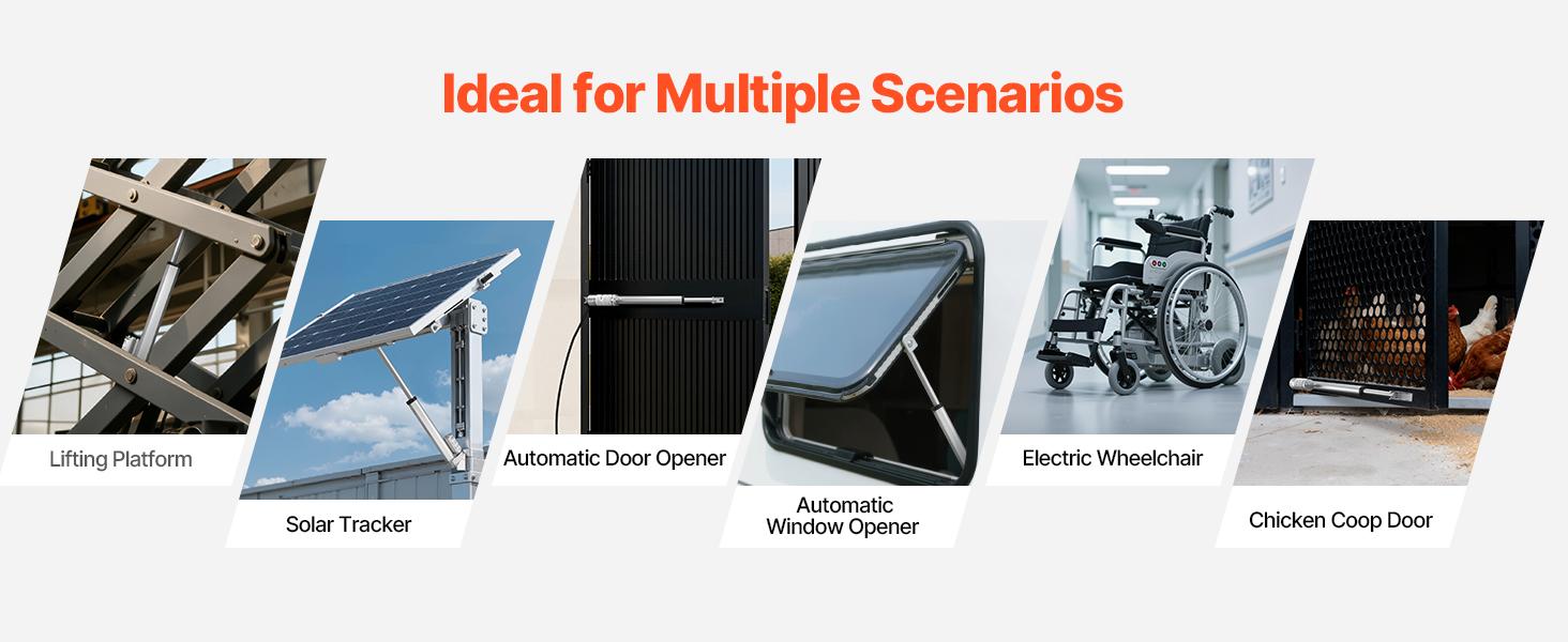 VEVOR 12V Linear Actuator, 8 Inch High Speed 0.6/s Linear Motion Actuator, 225lbs/1000N with IP54 Protection Mounting Bracket for Lift Desk, Recliner Chairs, Window Door Opener