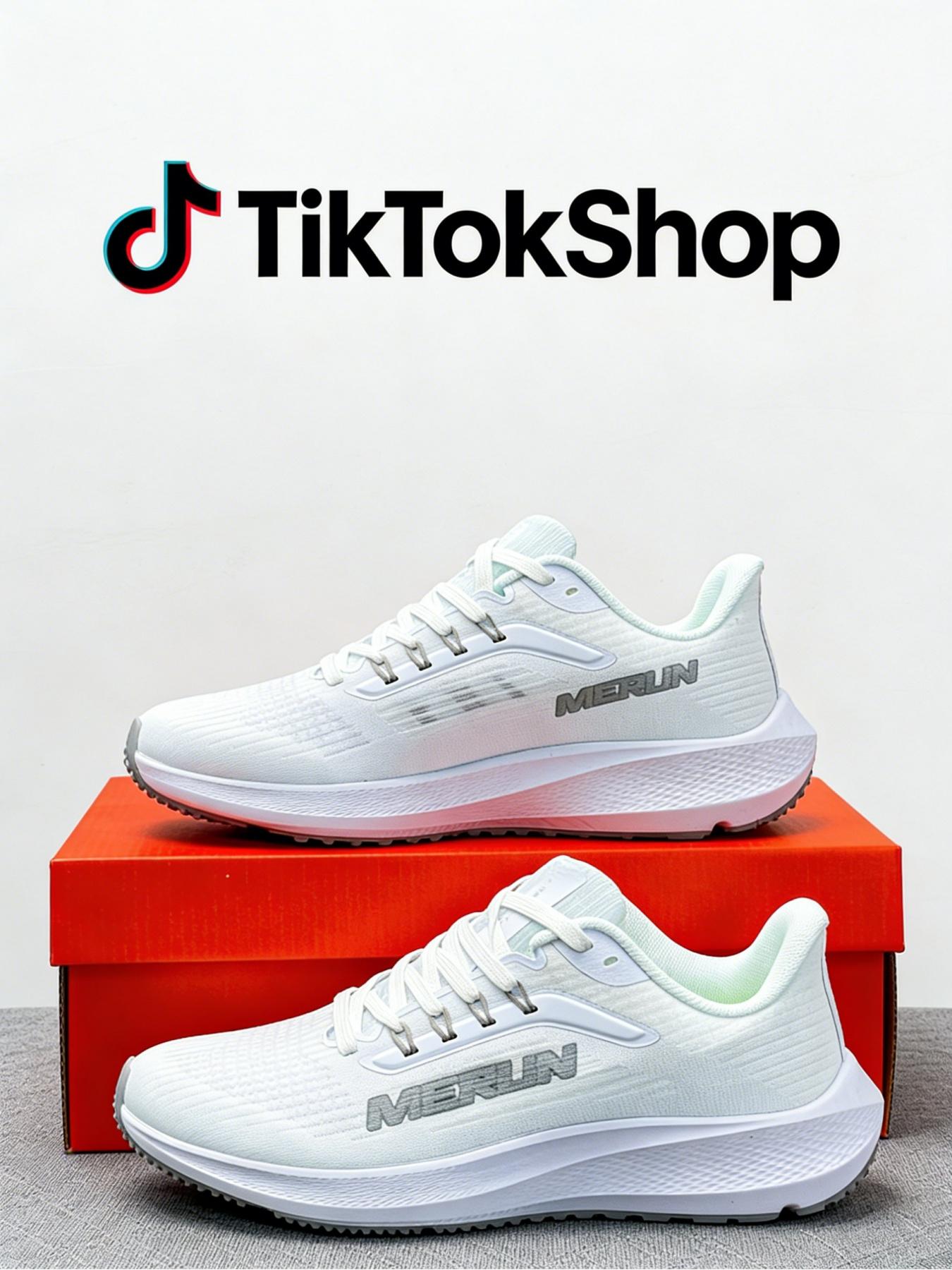 TikTok Trending Unisex Breathable Mesh Lightweight Running Shoes Comfortable Soft Sole Lace Up Athletic Sneakers for Running Gym Daily Wear