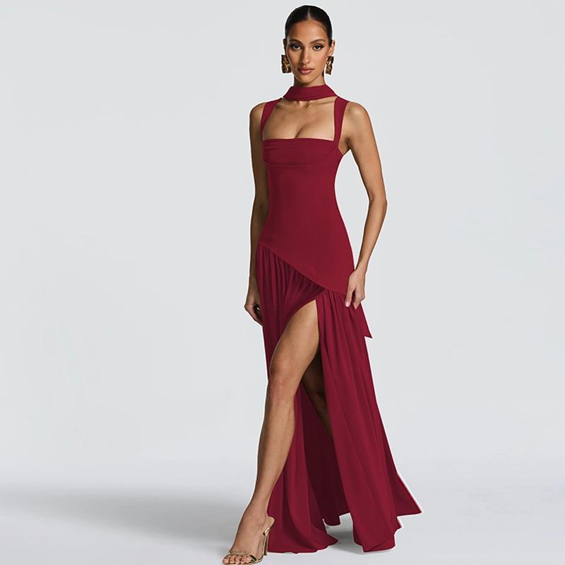 Women Summer Sexy Halter Party Club Evening Birthday Bodycon Long Dress