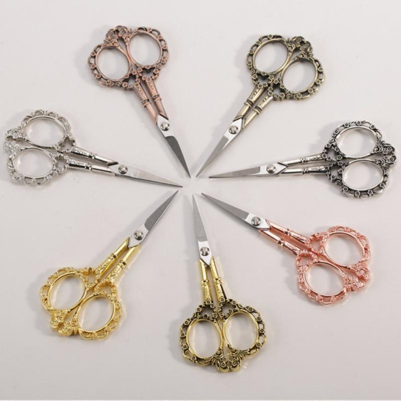 Vintage Tailor Scissors, 1 Count Sharp Thread Scissors without Tassel Decoration, Stainless Steel Nose and Beard Trimmer, Handicrafts, Artworks, Needlework