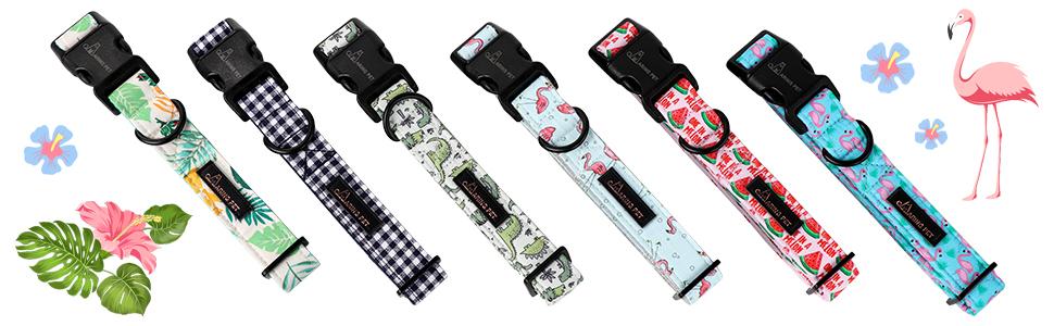 ARING PET Dinosaur Dog Collar-Cute Dog Collar for Small Dogs, Adjustable Comfortable Cotton Boy Dog Collars for Small Medium Large Dogs, Small