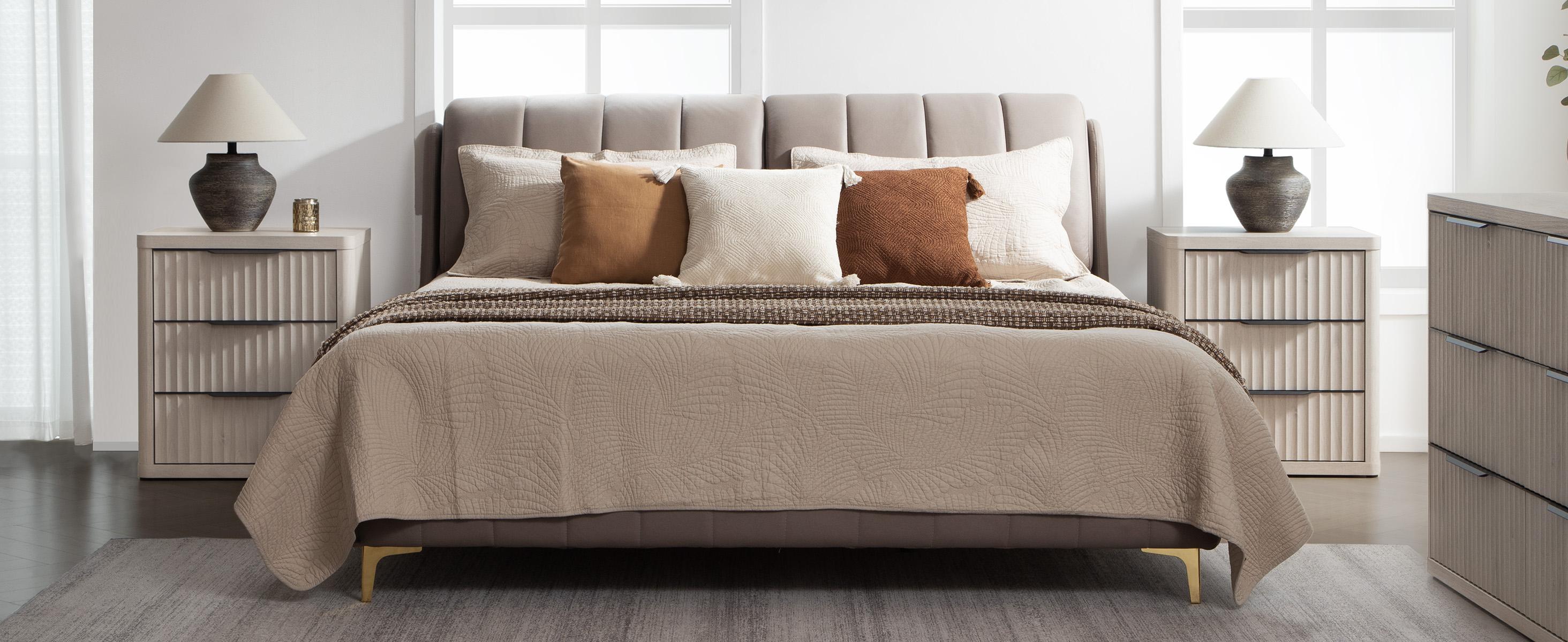 SICOTAS Night Stand Set of 2 Nightstands with 3 Drawers Storage Bedside Table Large Fluted Bed Side End Table Modern 25.6" Tall Wide Mid Century Night Stands for Bedroom Living Room Sofa Couch Office, Minimalist and Practical