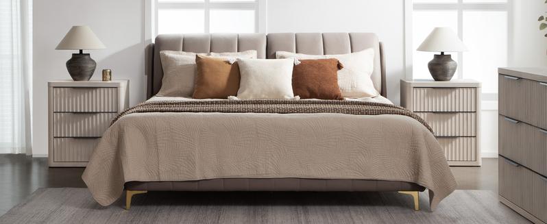 SICOTAS Night Stand Set of 2 Nightstands with 3 Drawers Storage Bedside Table Large Fluted Bed Side End Table Modern 25.6" Tall Wide Mid Century Night Stands for Bedroom Living Room Sofa Couch Office, Minimalist and Practical