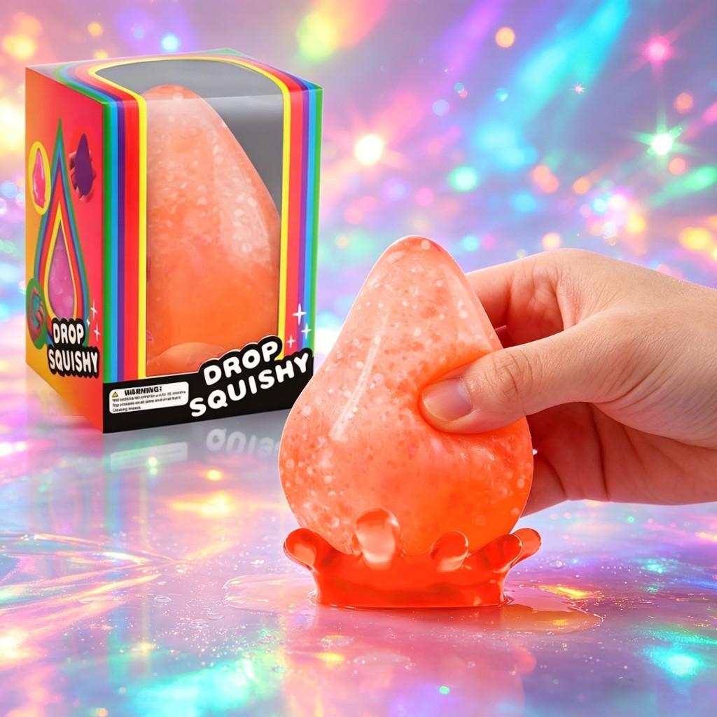 Creative Stress Relief Squishy Toy, Dream Drop Dumpling Design, Cute Water Droplet Shape, Unisex Model Mtl25061208720r, No Battery Required