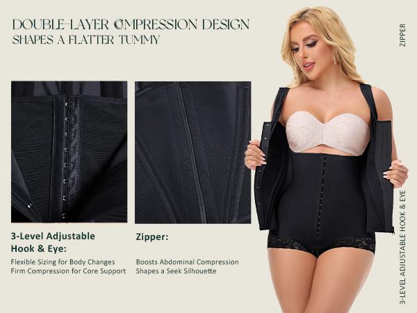 JOSHINE SHAPER Fajas Shapewear for Women Stage 2 Faja Body Shaper Tummy Control Post Surgery Compression Garment