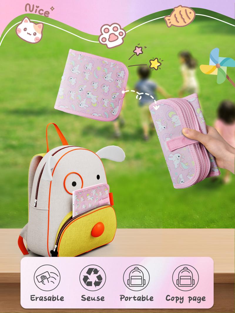 Erasable Book Doodle Set for Kids,Reusable Magic Drawing Book for Kids ...